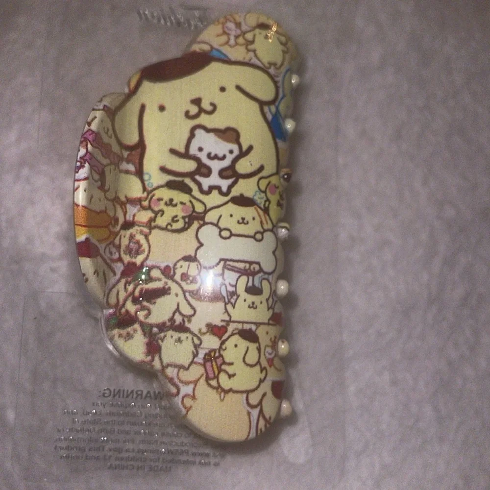 Pompompurin Hello Kitty hair claw clip new